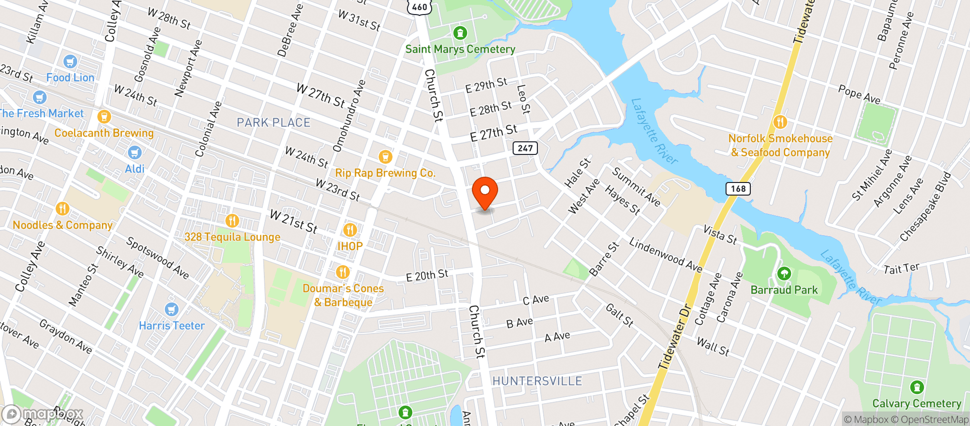 Map showing Makers Craft Brewery