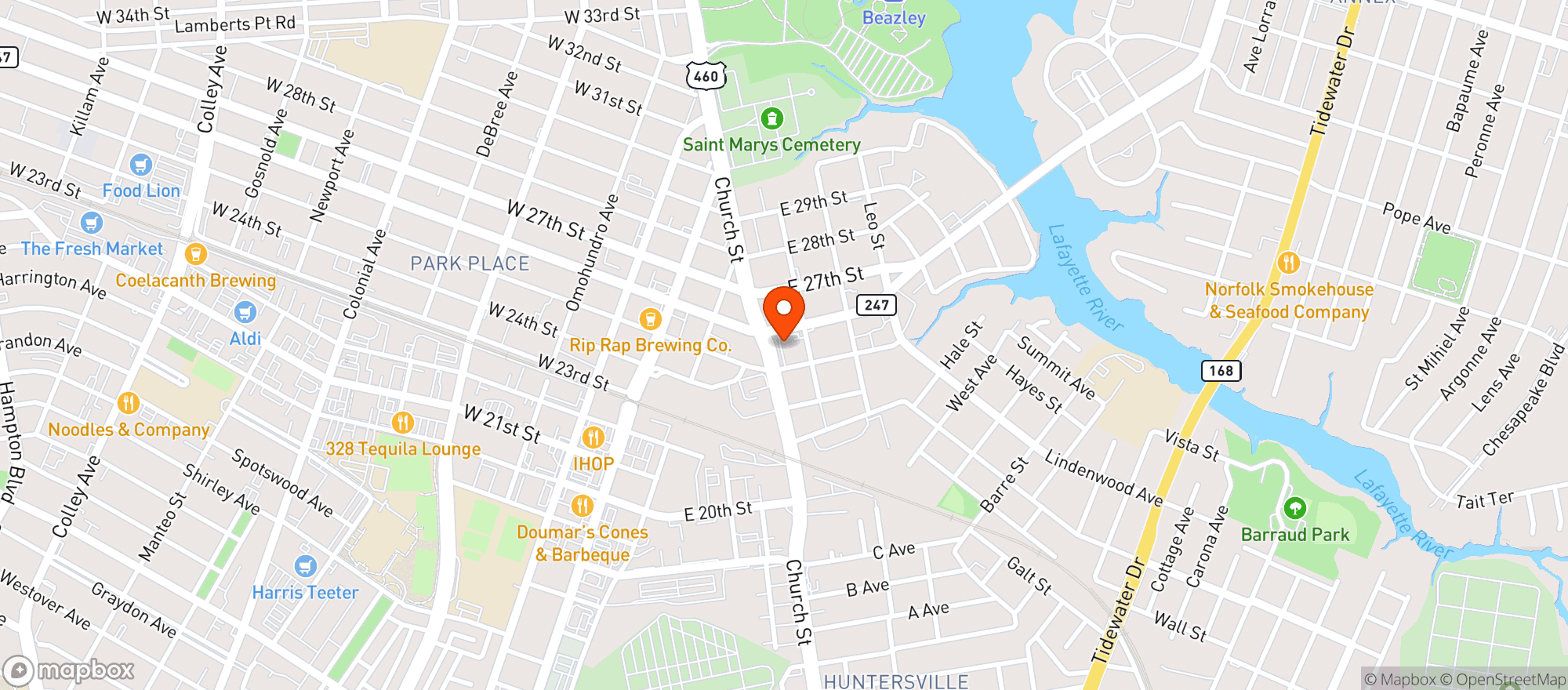 Map showing The Annex