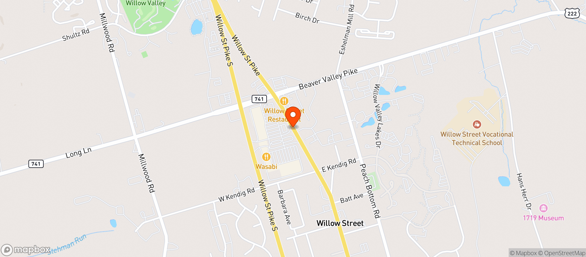 Map showing Weis Market Cafe