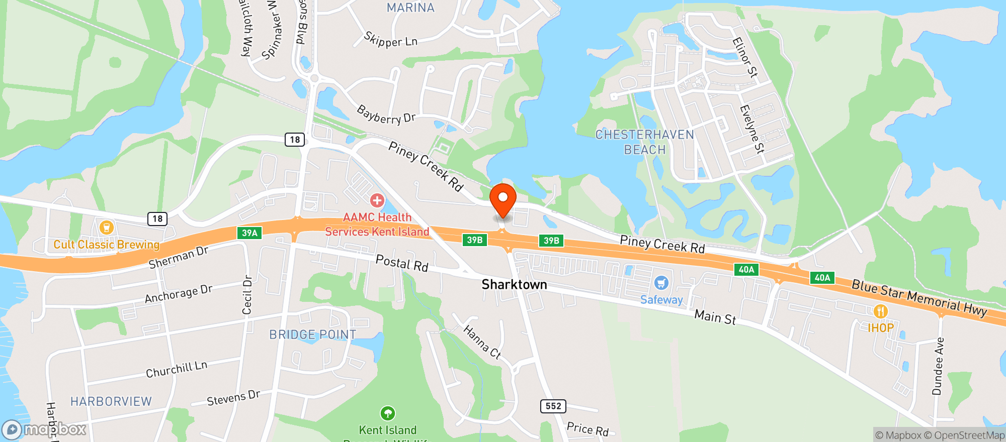 Map showing Chester Convenience Store