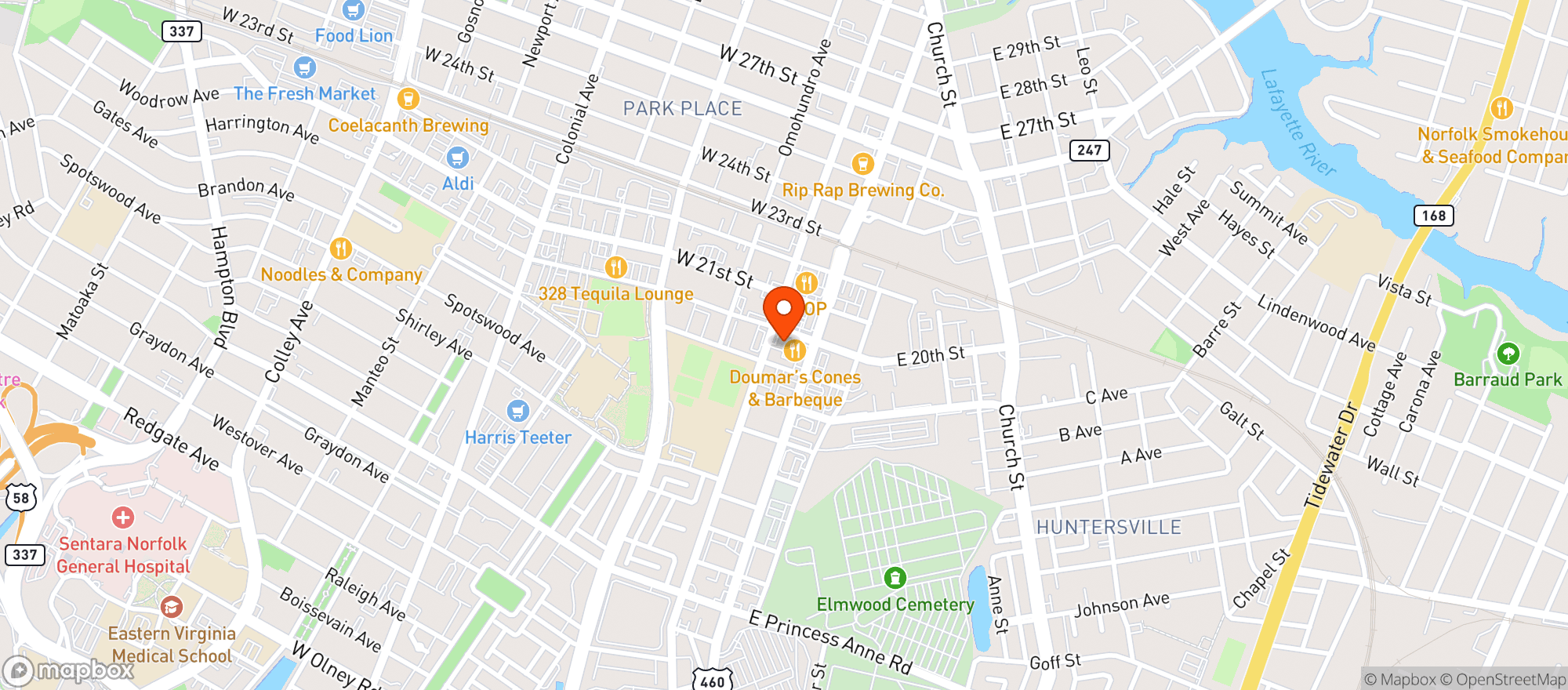 Map showing Organic Food Depot Grocery