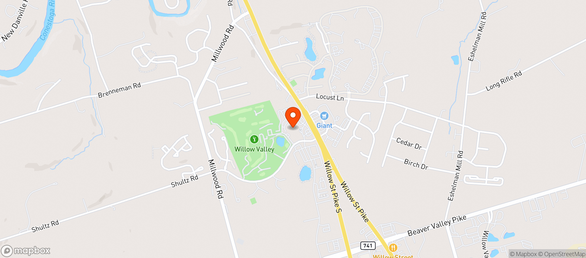 Map showing Doubletree Hotel