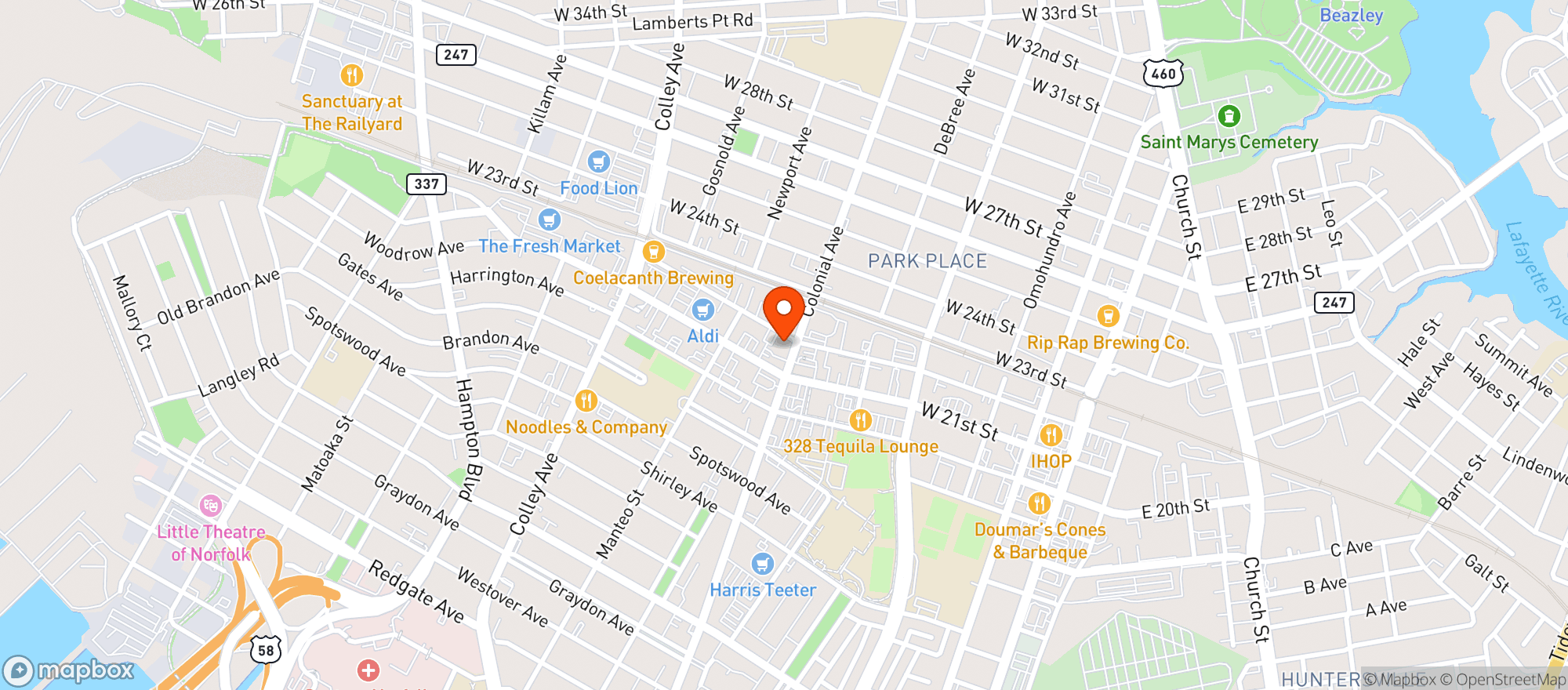 Map showing Pixels Pints & Bytes