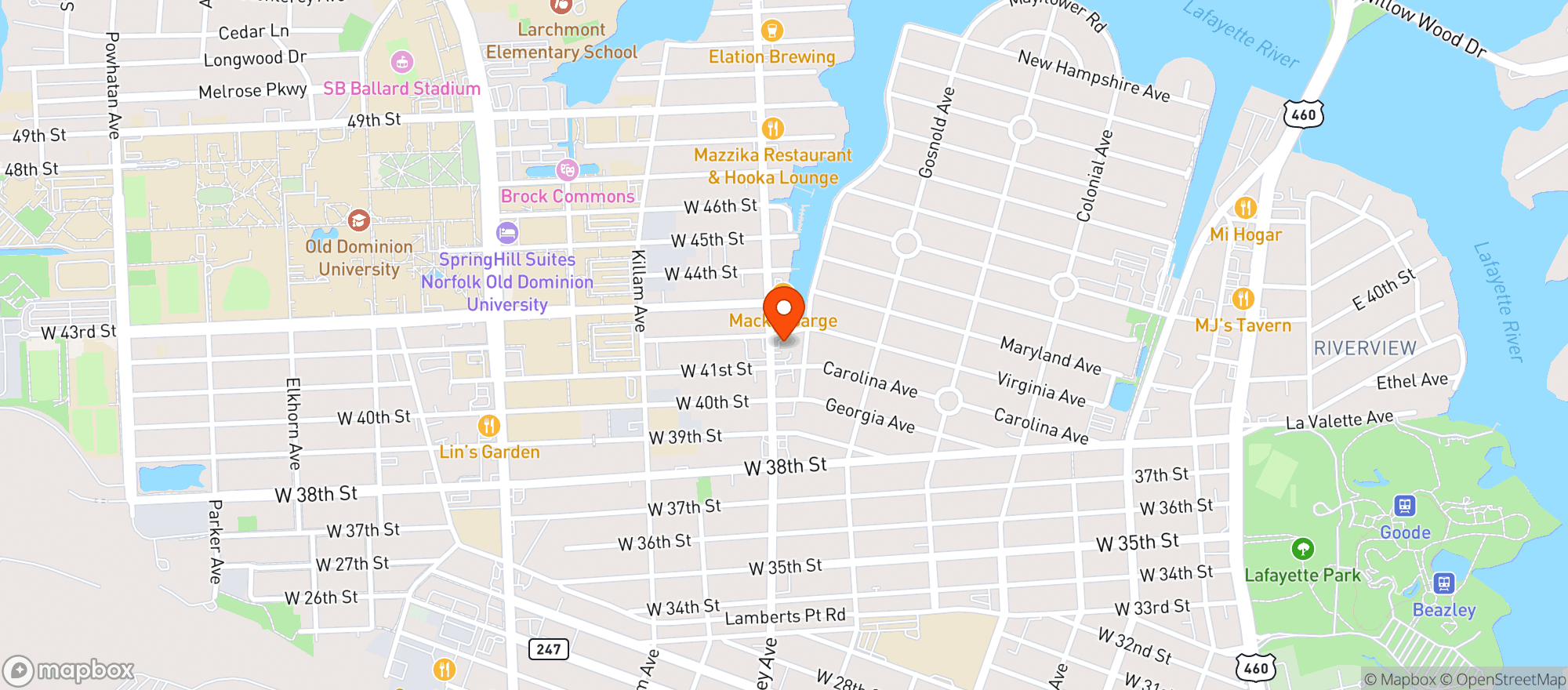 Map showing Craft On Colley