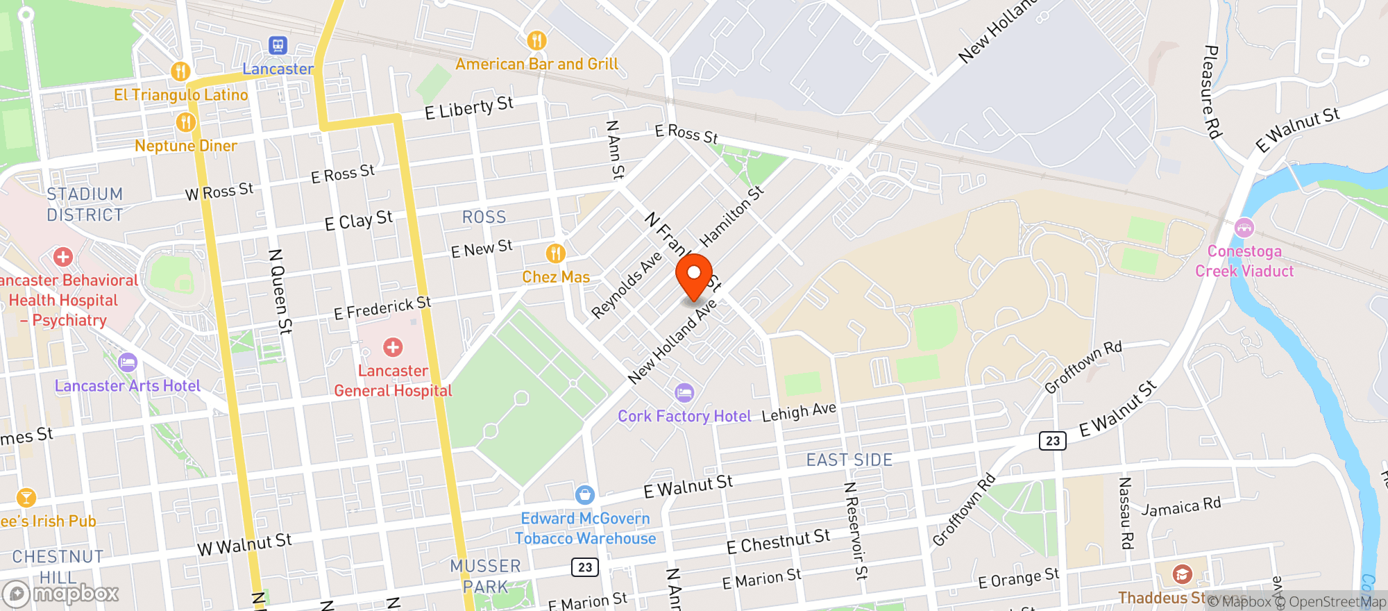 Map showing FRIENDLY GREEK BOTTLE SHOP