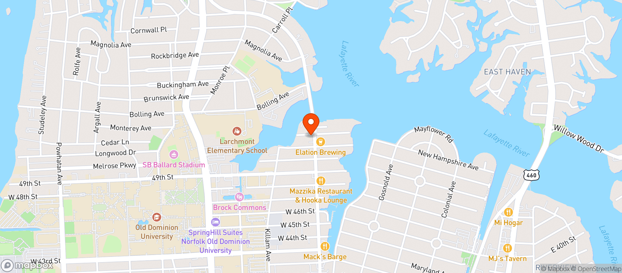 Map showing The Ten Top Market