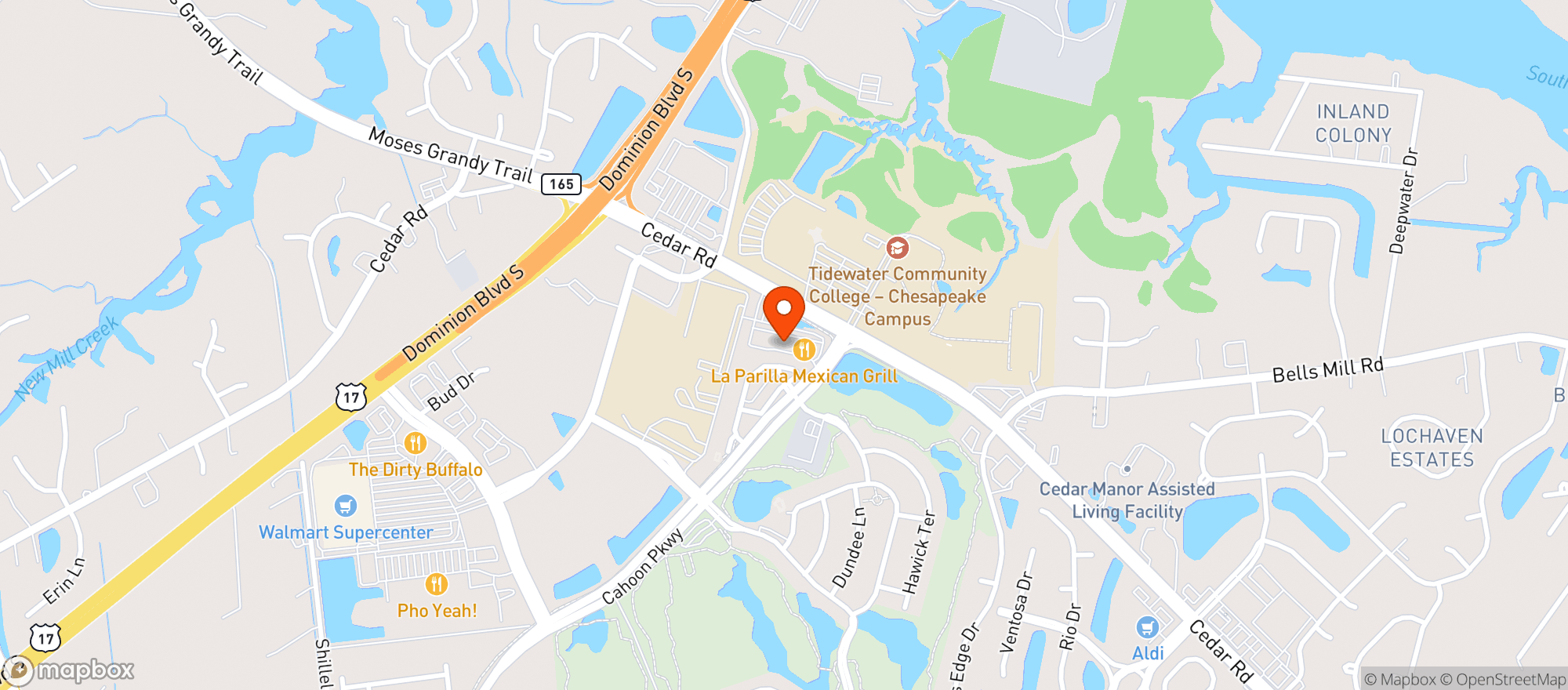 Map showing Gnc - 9285 - Promenade At Cedar Road