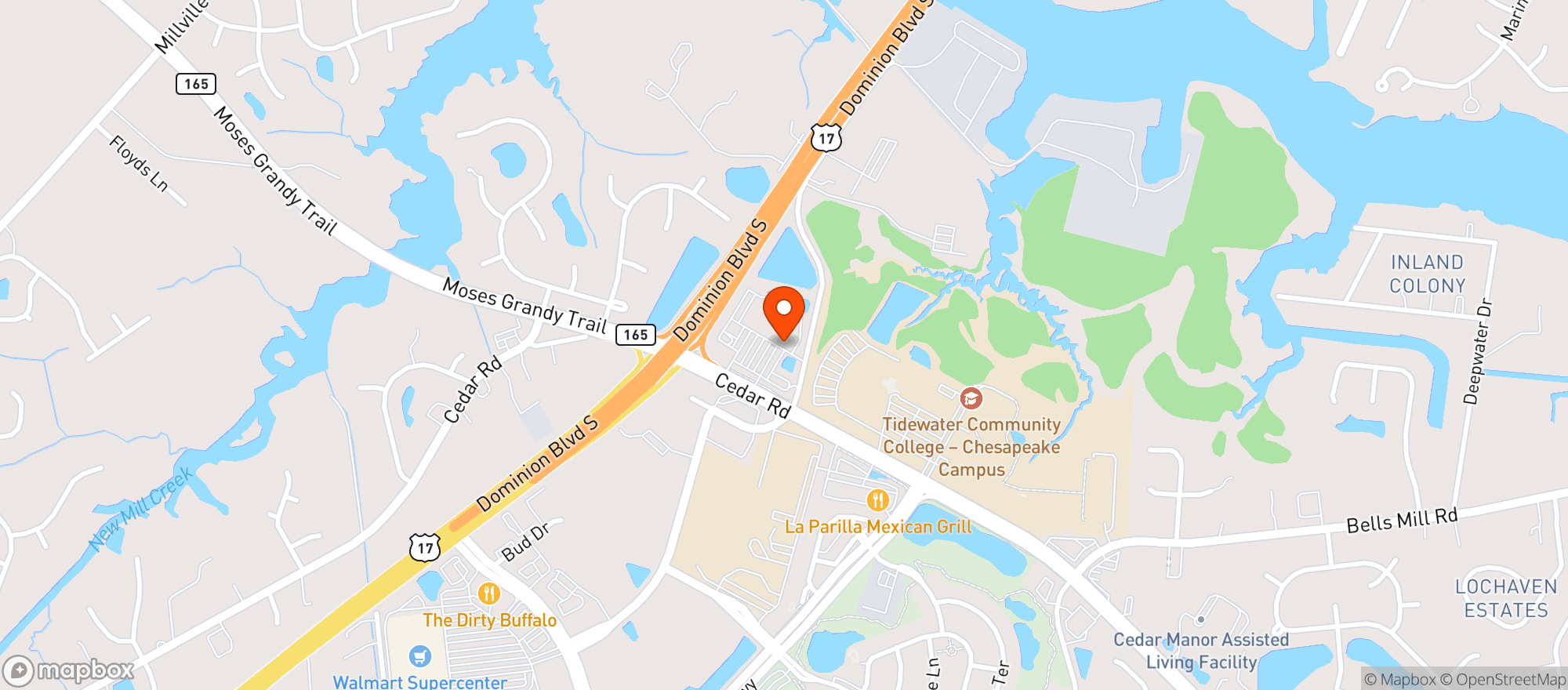 Map showing Publix Super Market
