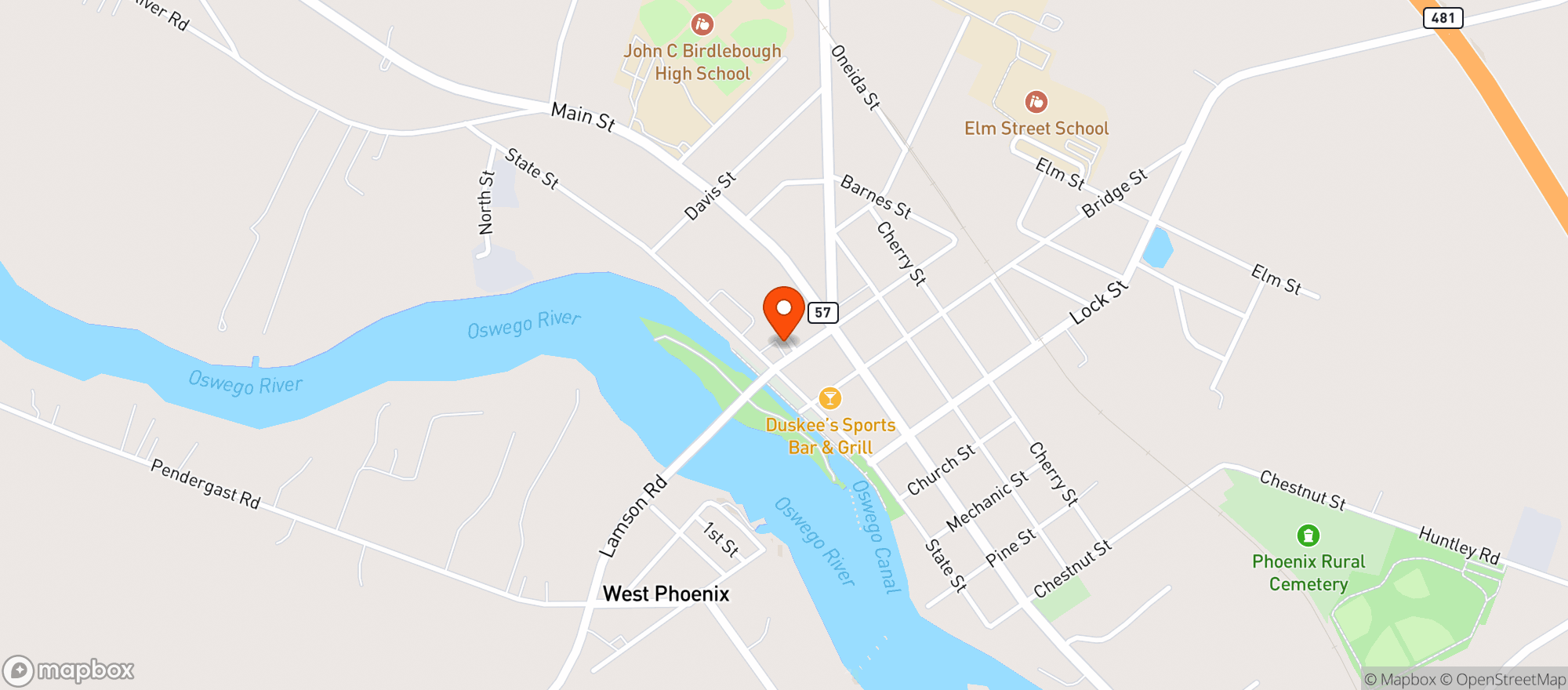 Map showing Lock 1 Distilling Company
