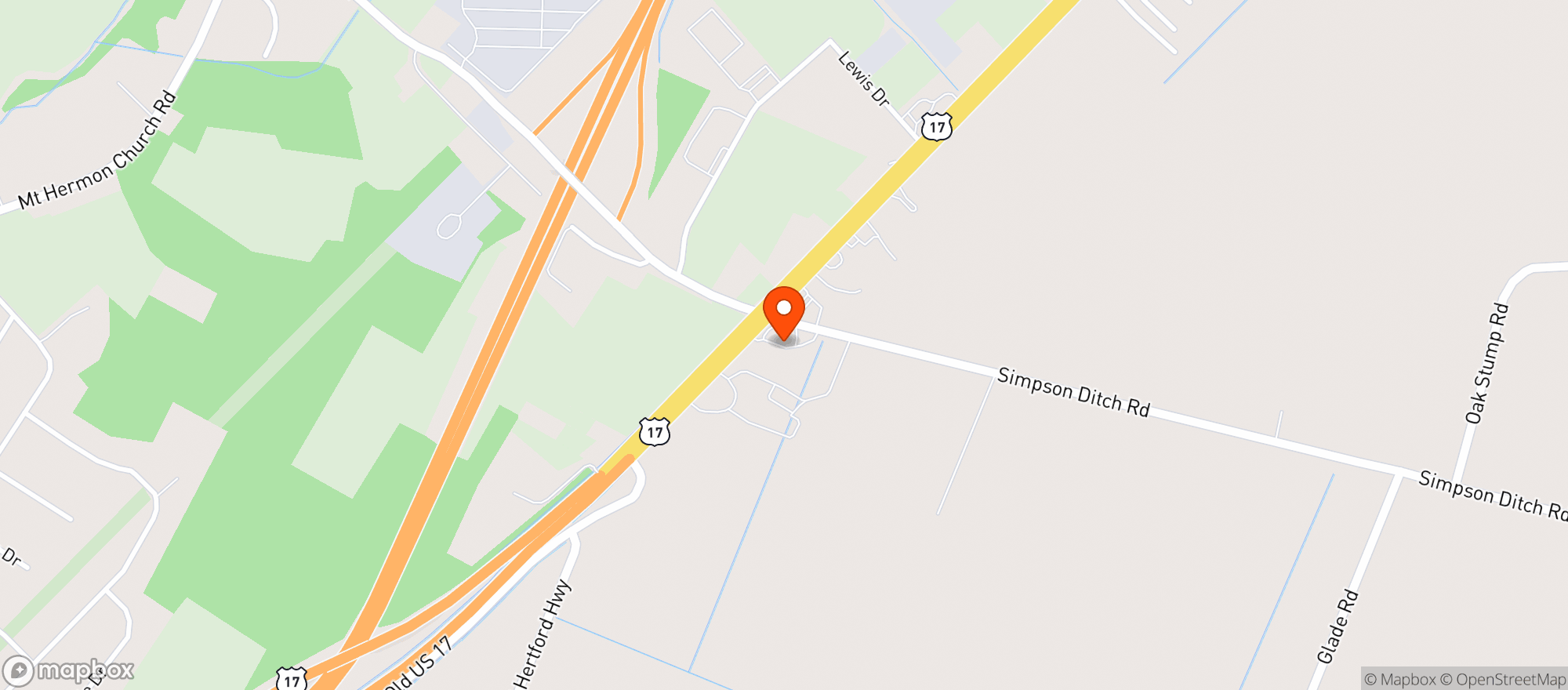 Map showing Country Truck Stop