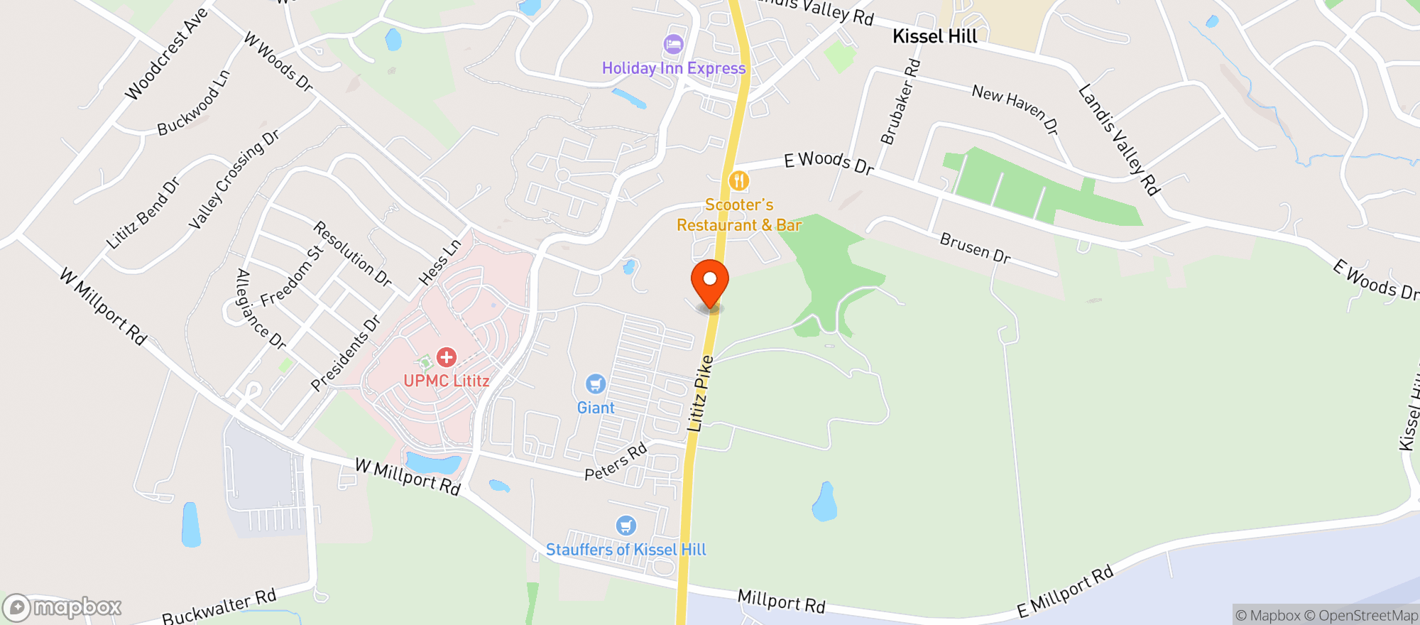 Map showing Gnc