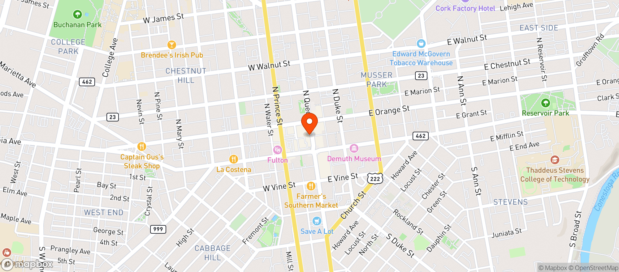 Map showing Proof of Lancaster