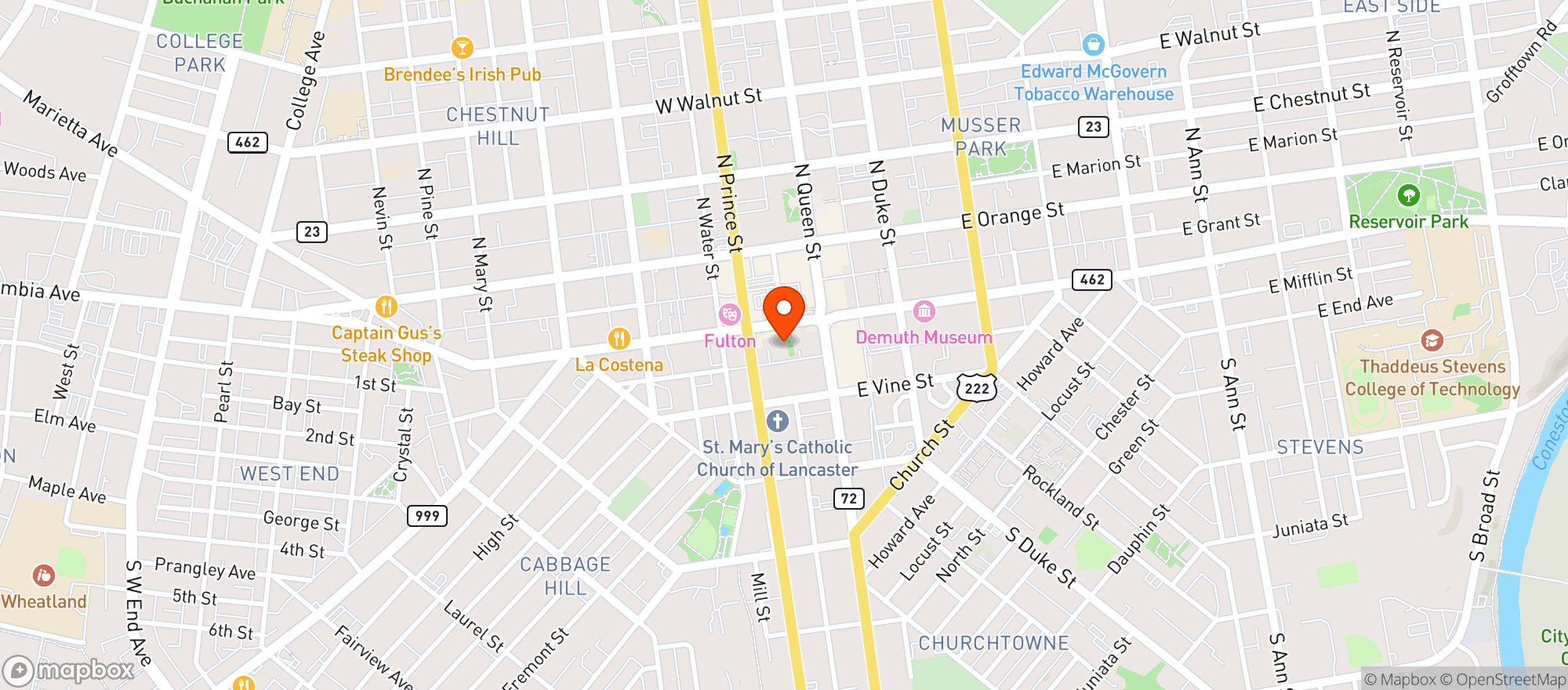 Map showing South County Brewery