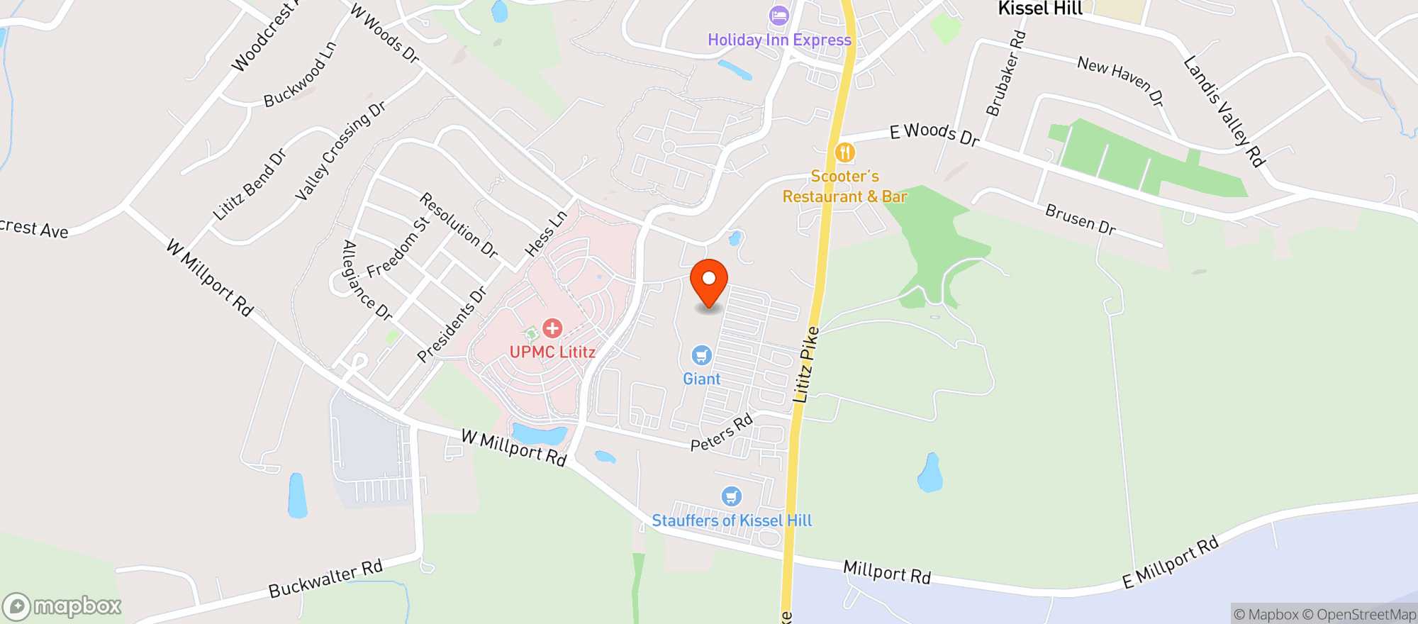 Map showing Target