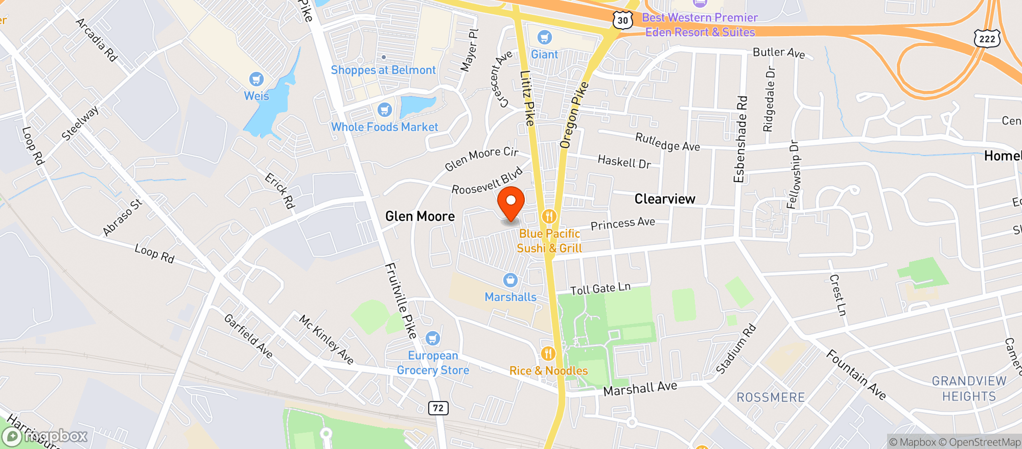 Map showing Mr. Smoke
