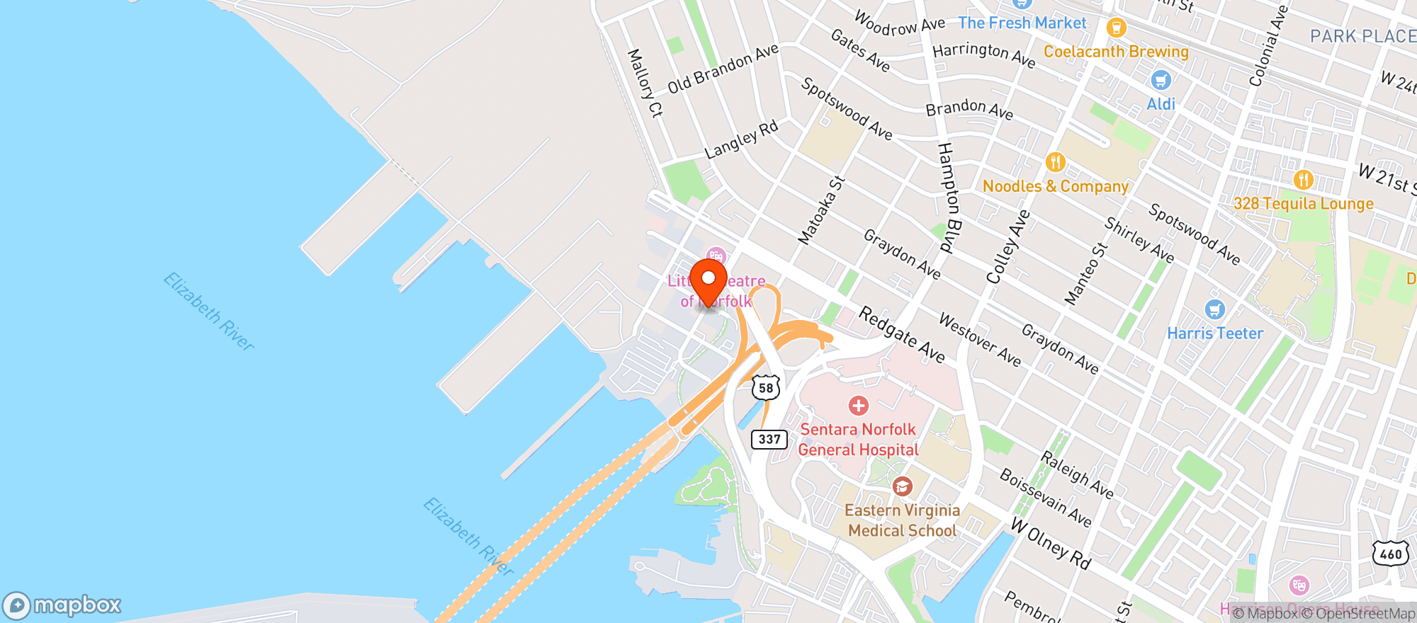 Map showing Benchtop Brewing Company