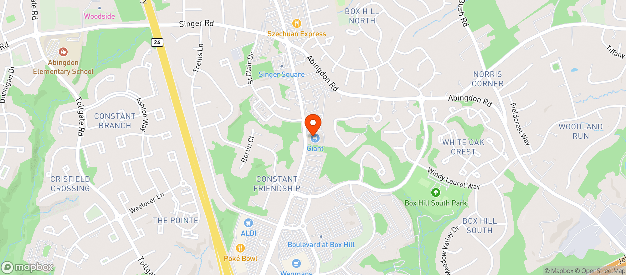 Map showing Giant