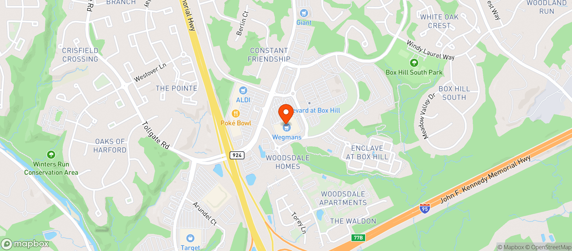 Map showing Wegmans Abingdon