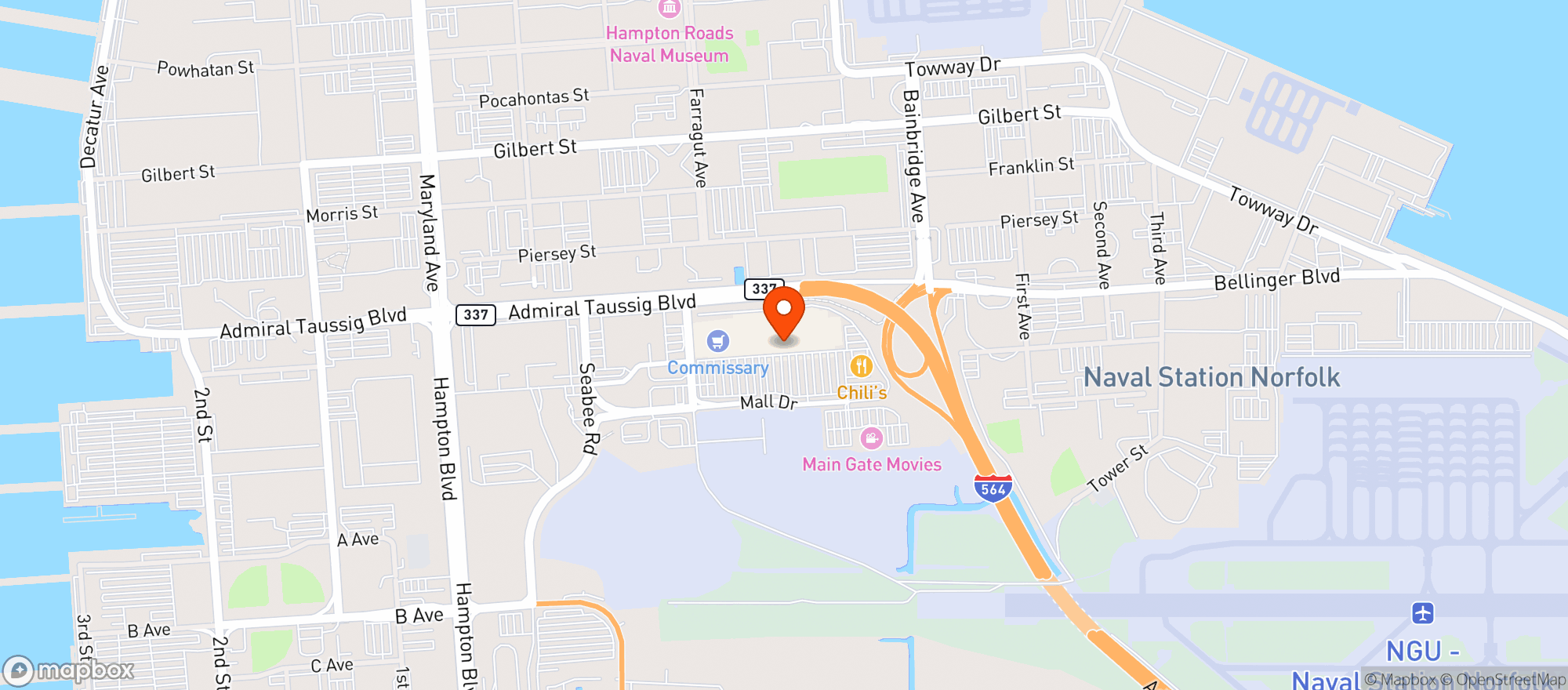 Map showing Gnc