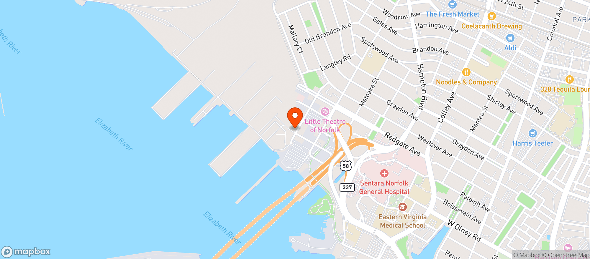 Map showing Torch Bistro The