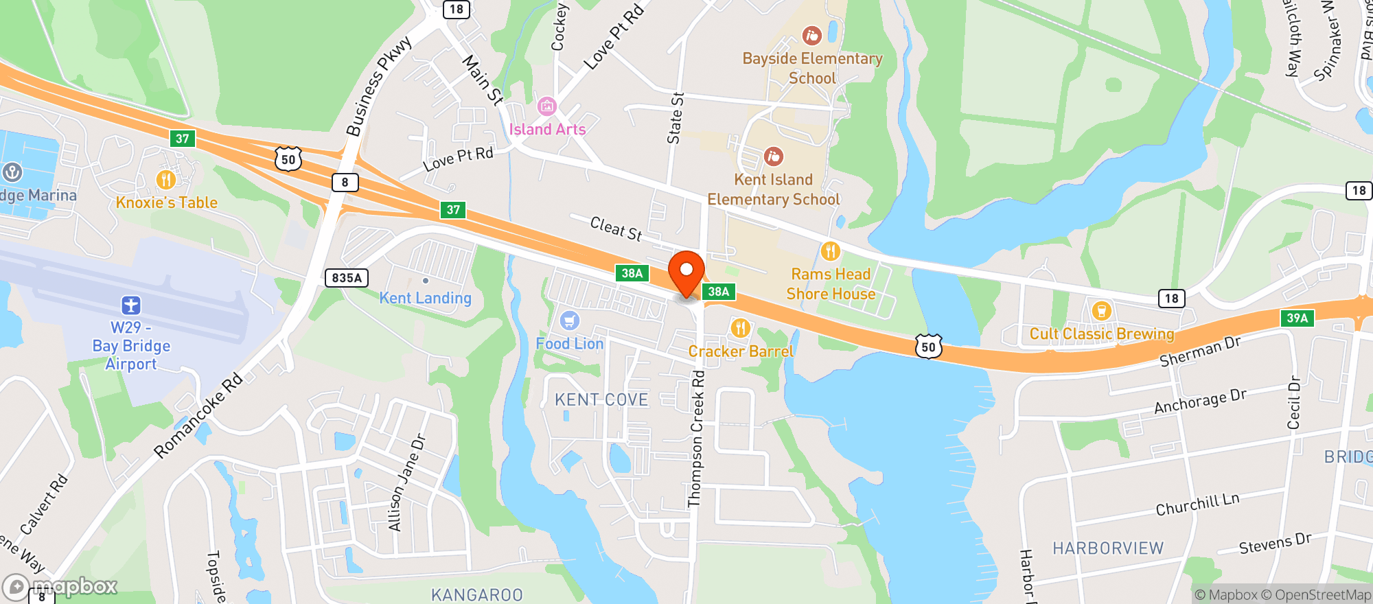 Map showing Sunoco