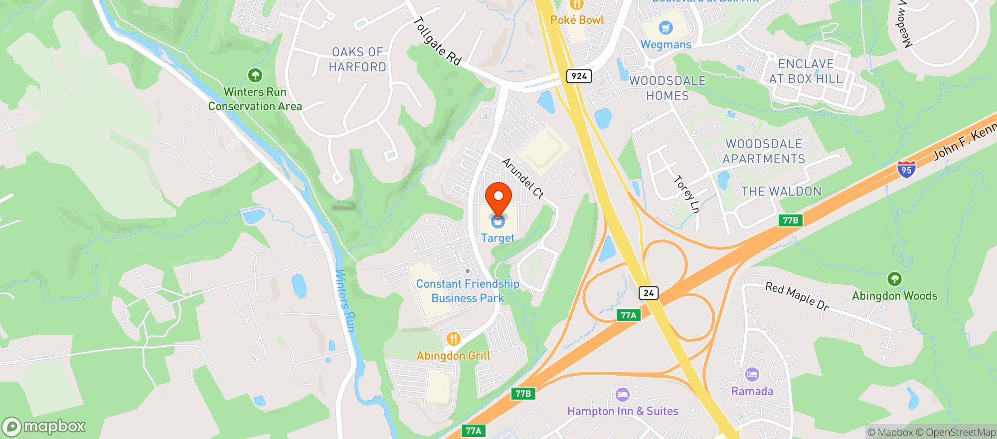 Map showing Target