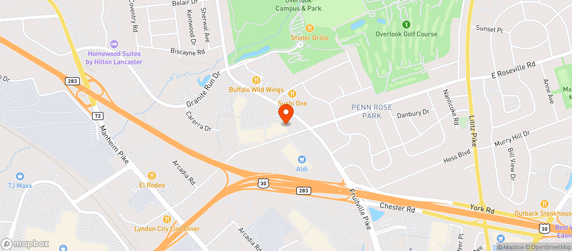 Map showing Beer & Beverage Shoppe