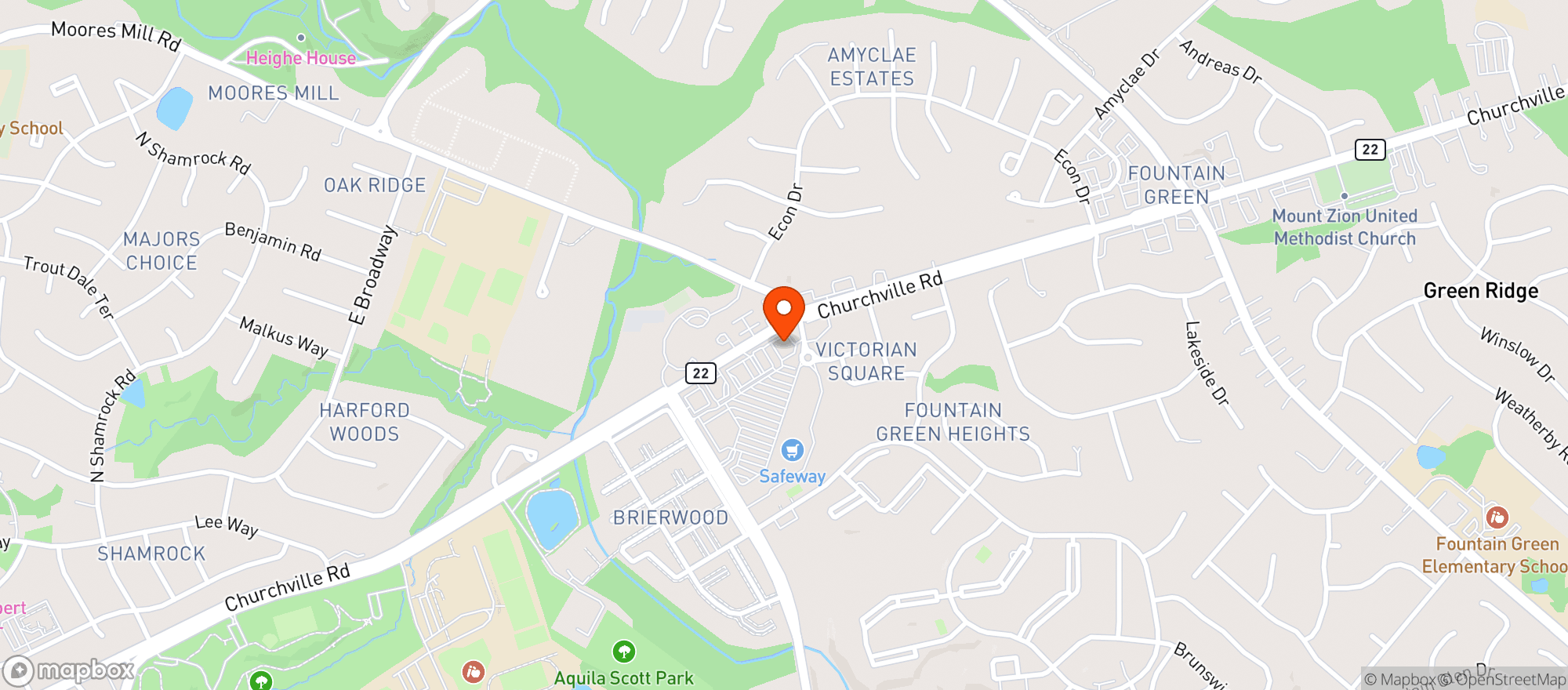 Map showing Pappas Restaurant & Sports Bar