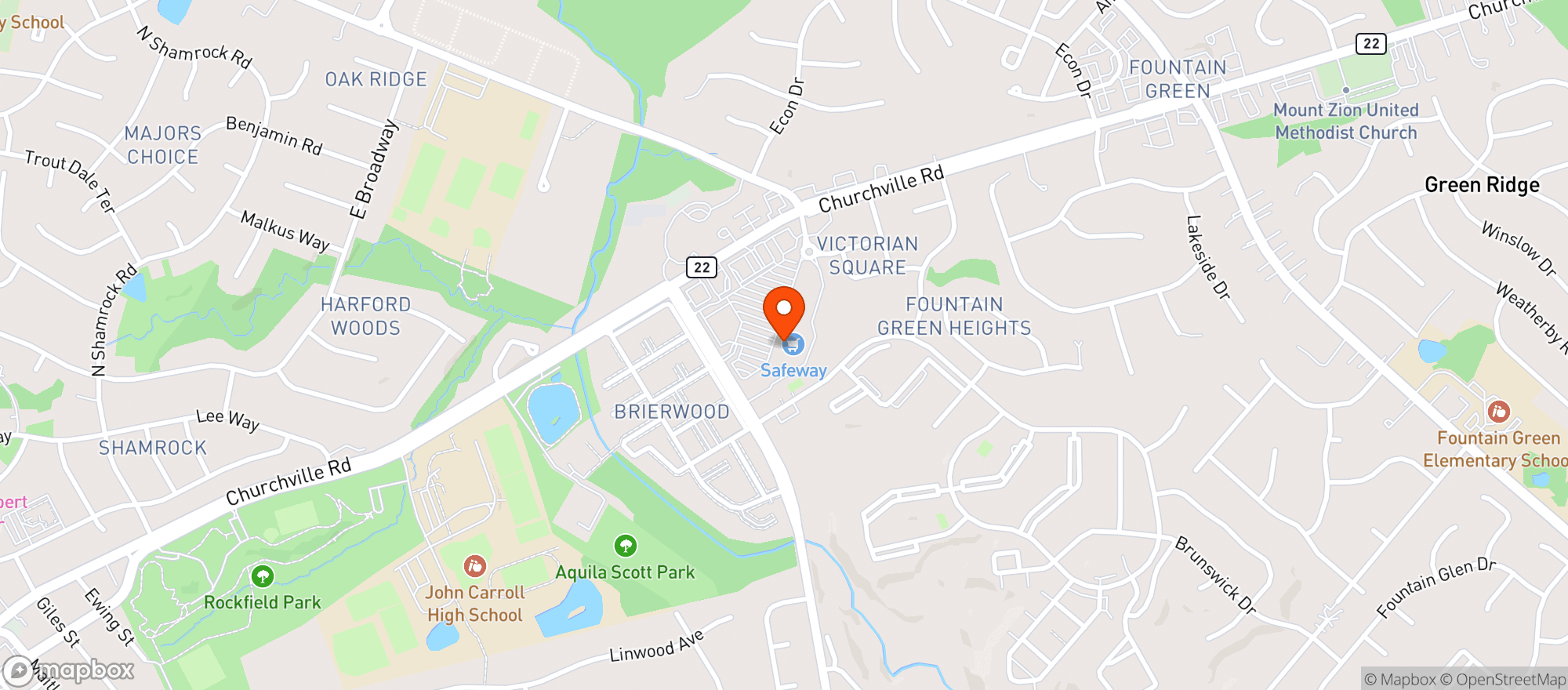 Map showing SAFEWAY #1652