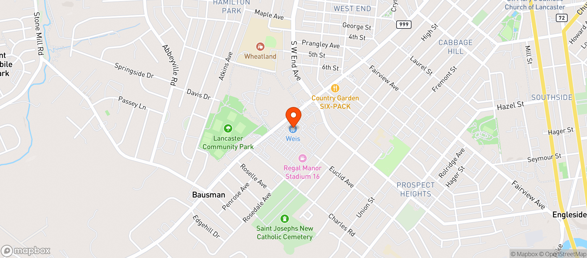Map showing Weis Markets #41