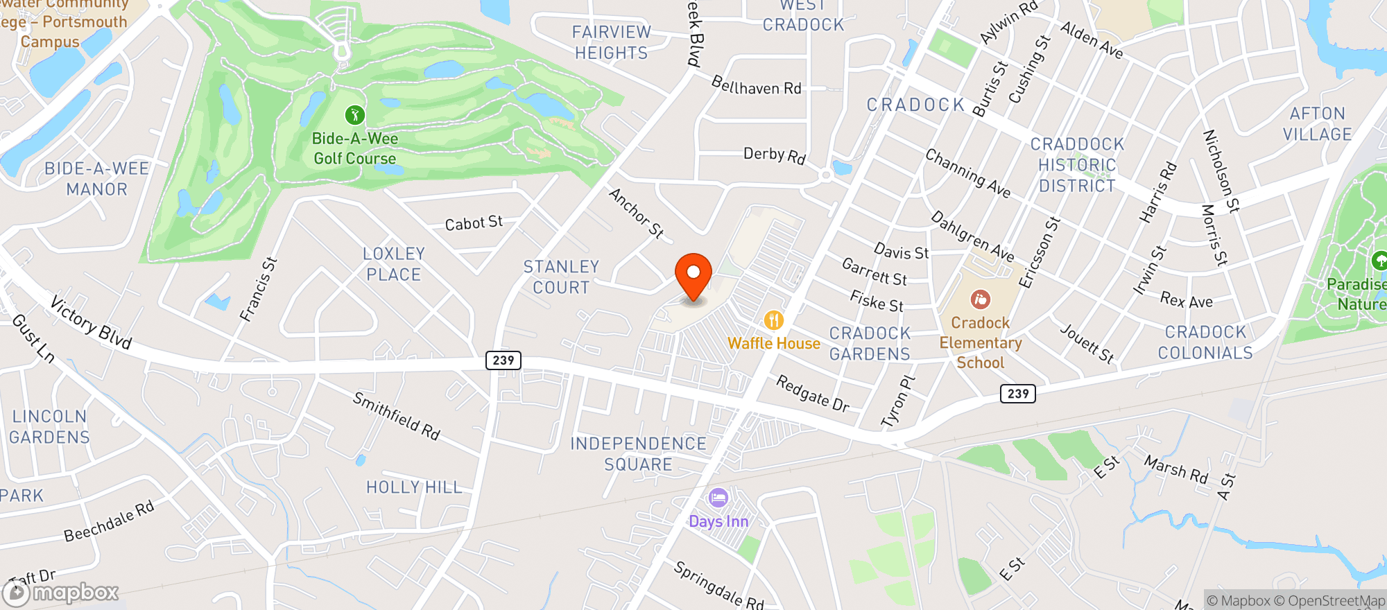 Map showing FOOD LION #2675