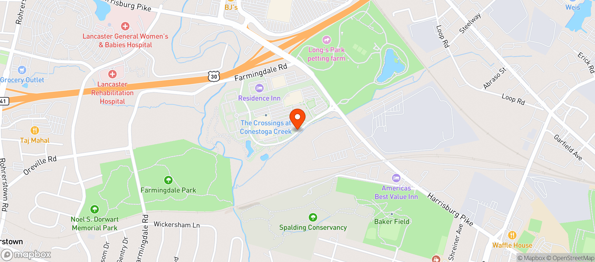 Map showing Wegmans
