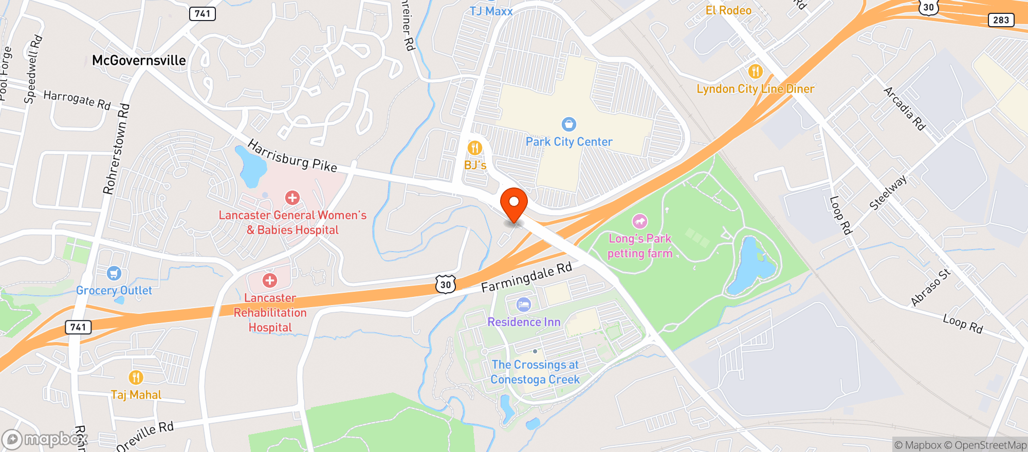 Map showing Vitamin Shoppe - Lancaster