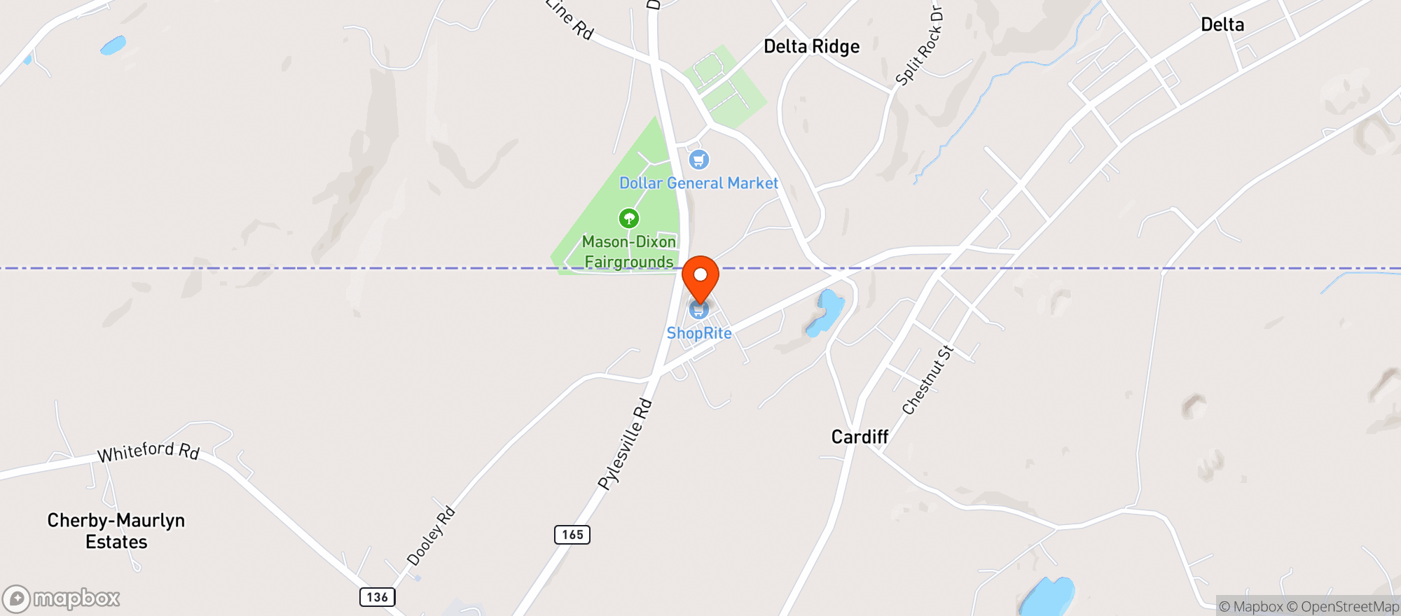 Map showing Shoprite