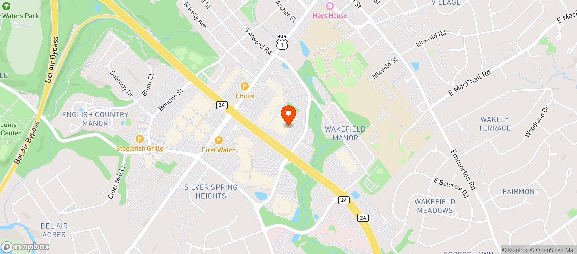 Map showing Target Store #1002