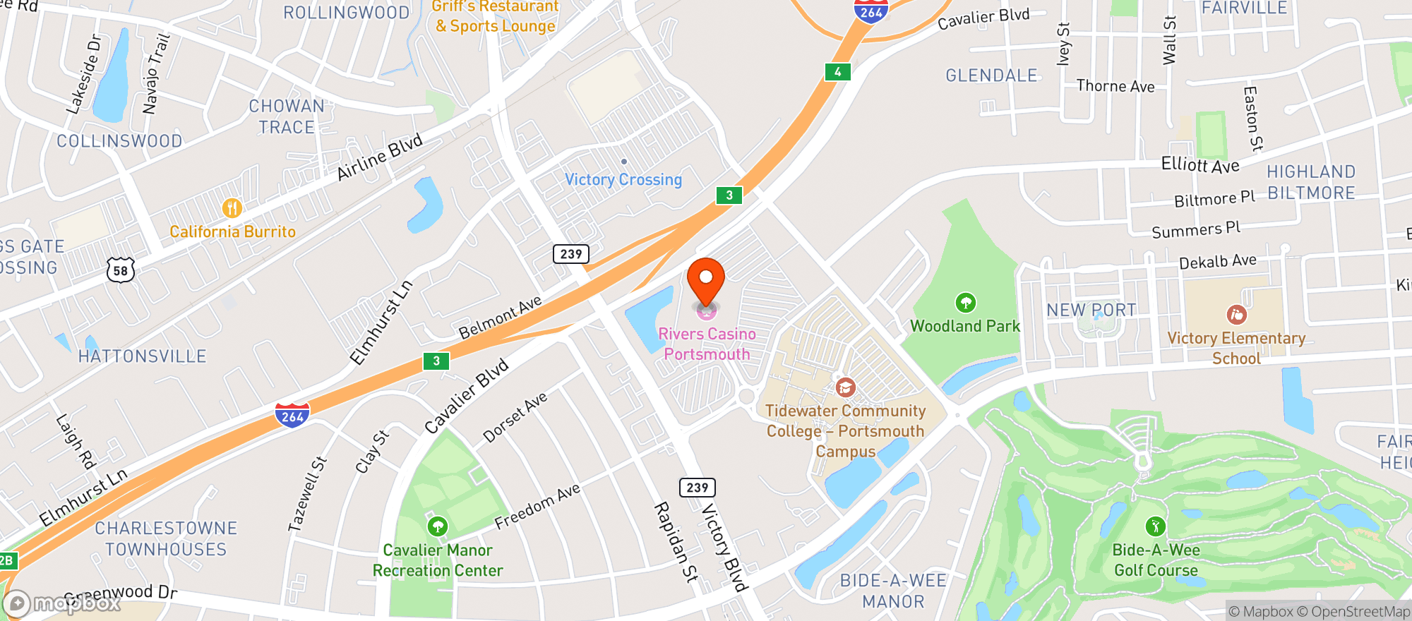 Map showing Yard House #8396