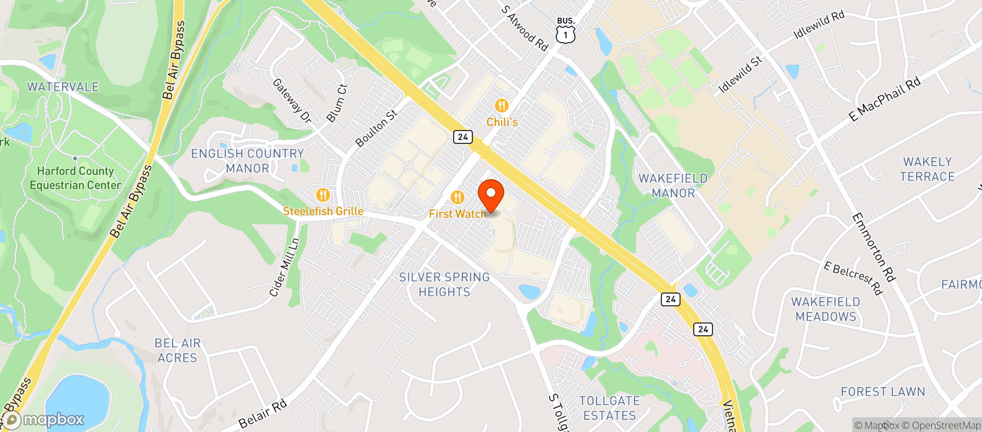 Map showing Red Lobster