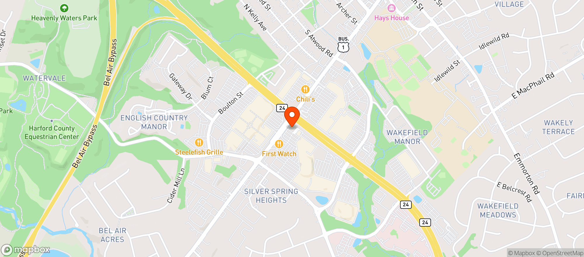 Map showing Millers Ale House #714