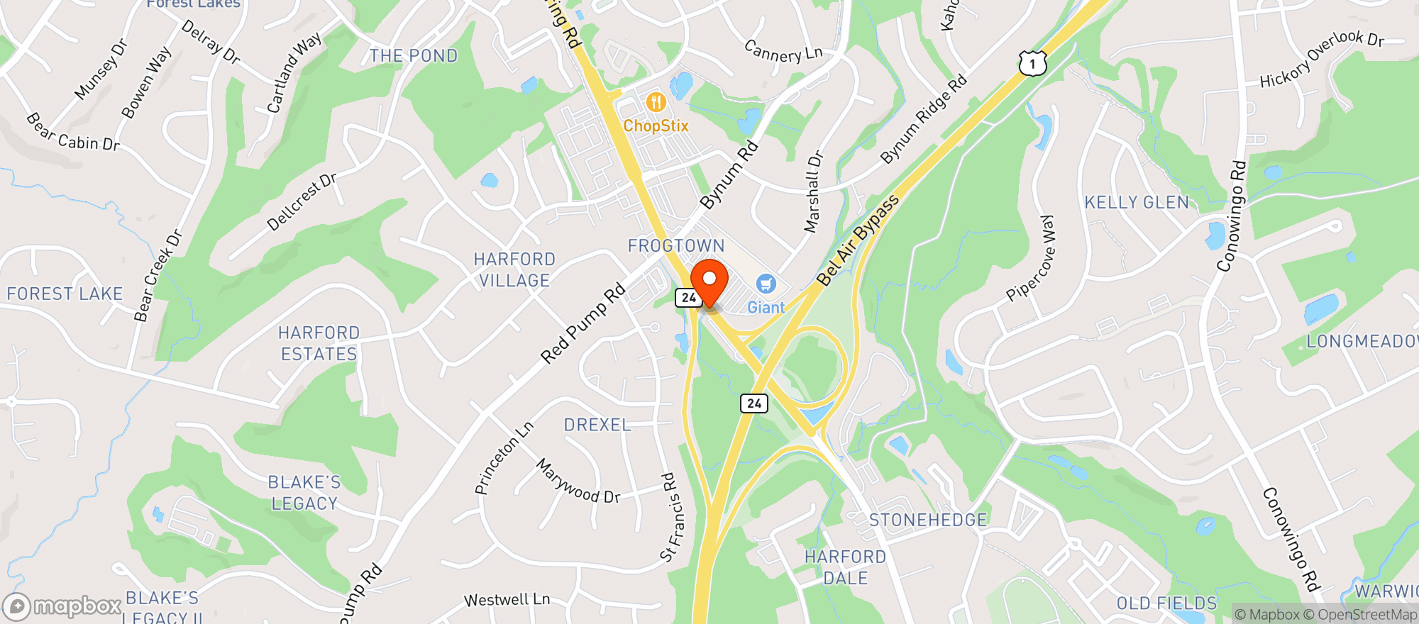Map showing Giant