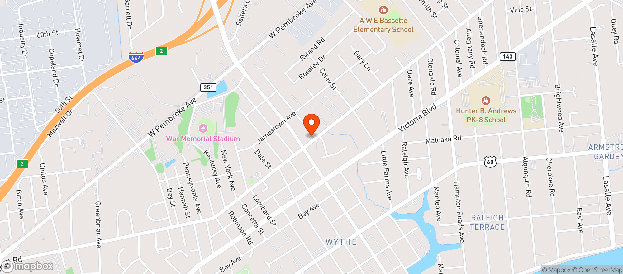 Map showing Casbar Restaurant