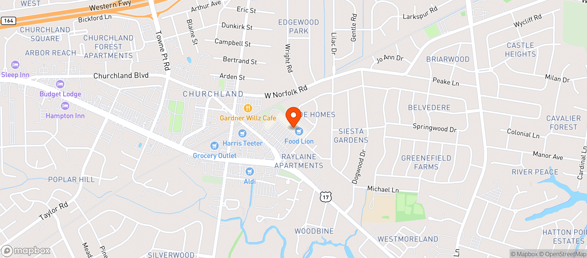 Map showing Food Lion #839