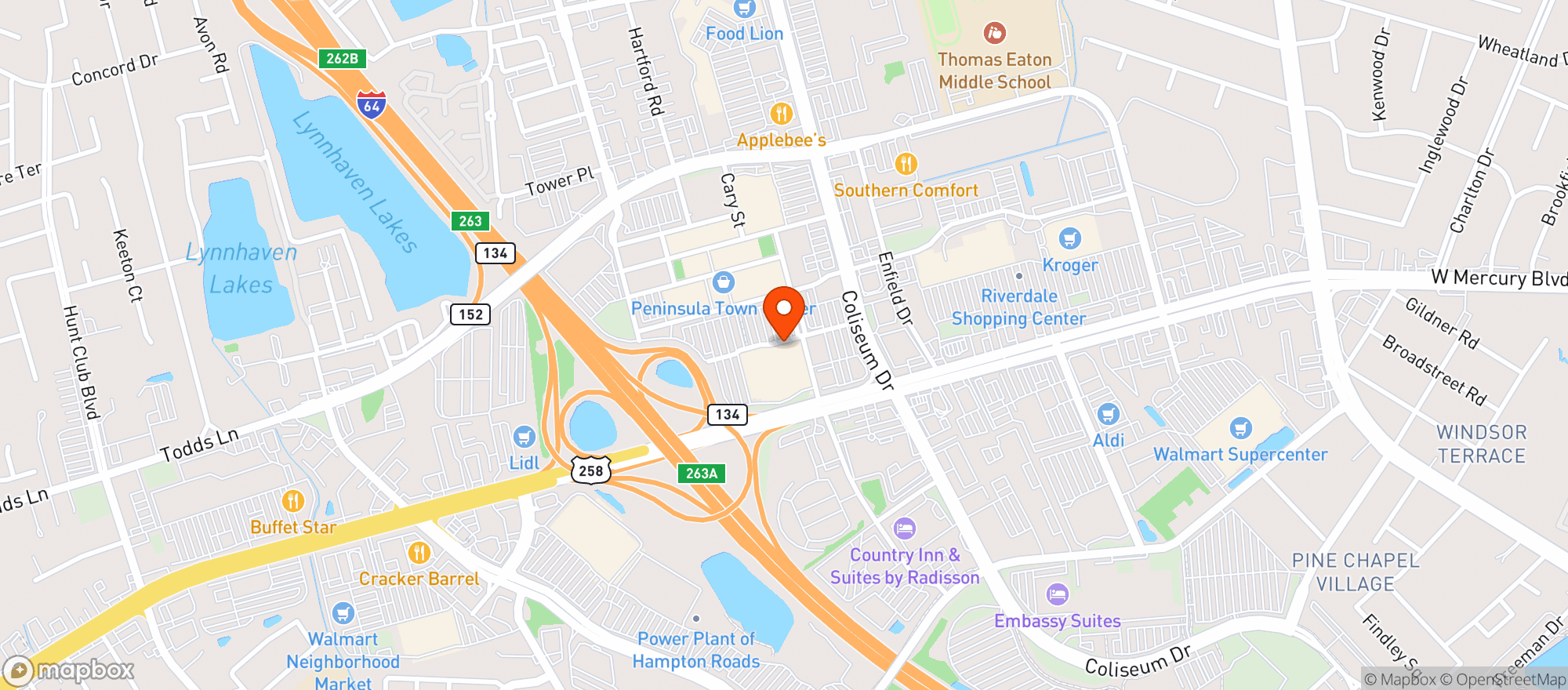 Map showing TARGET STORE