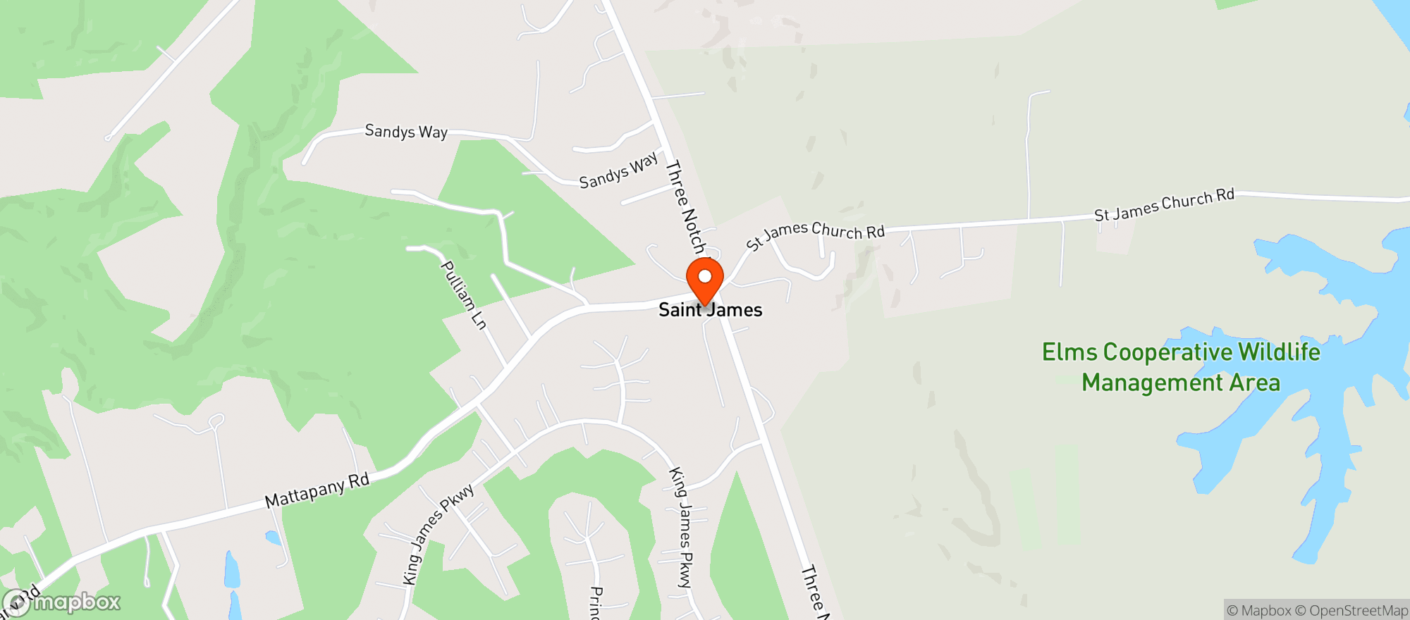 Map showing St James Deli & Spirits