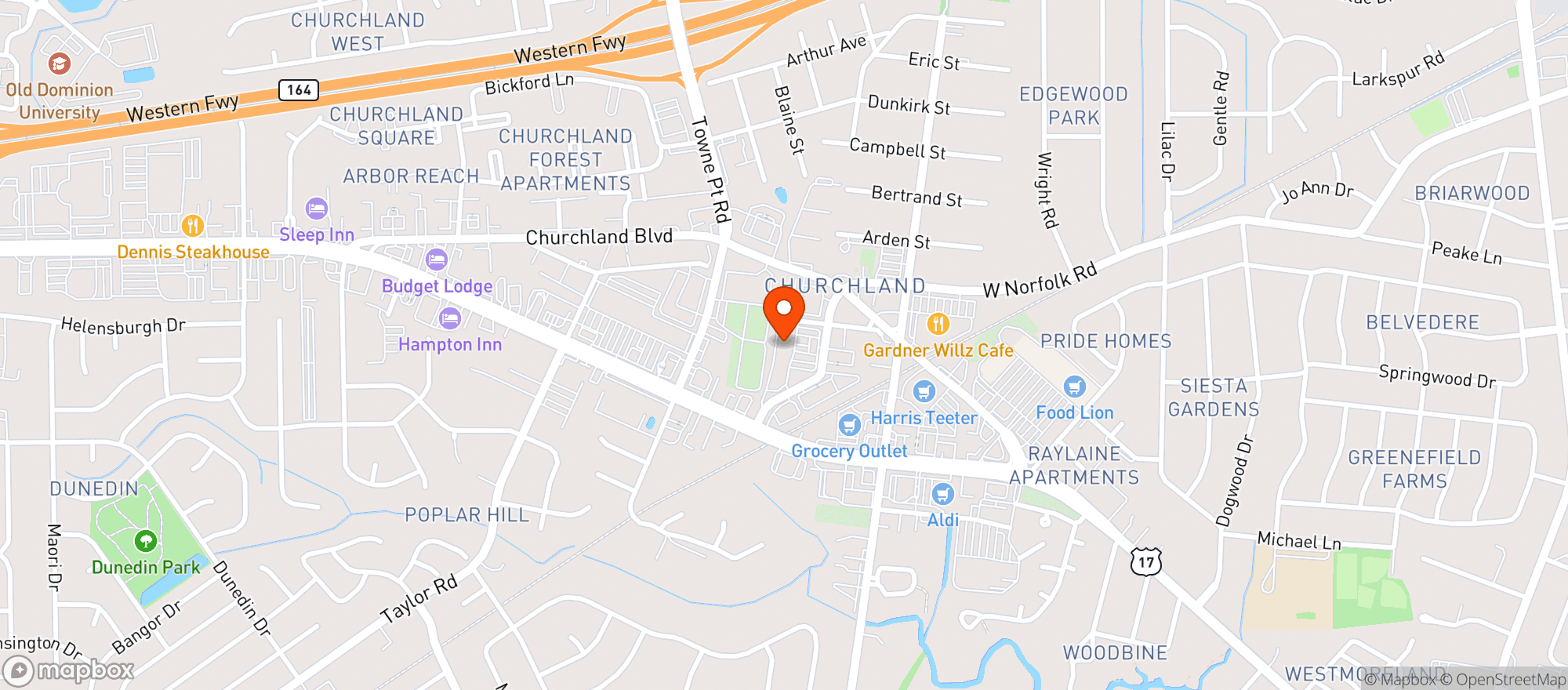 Map showing Momac Brewing Company