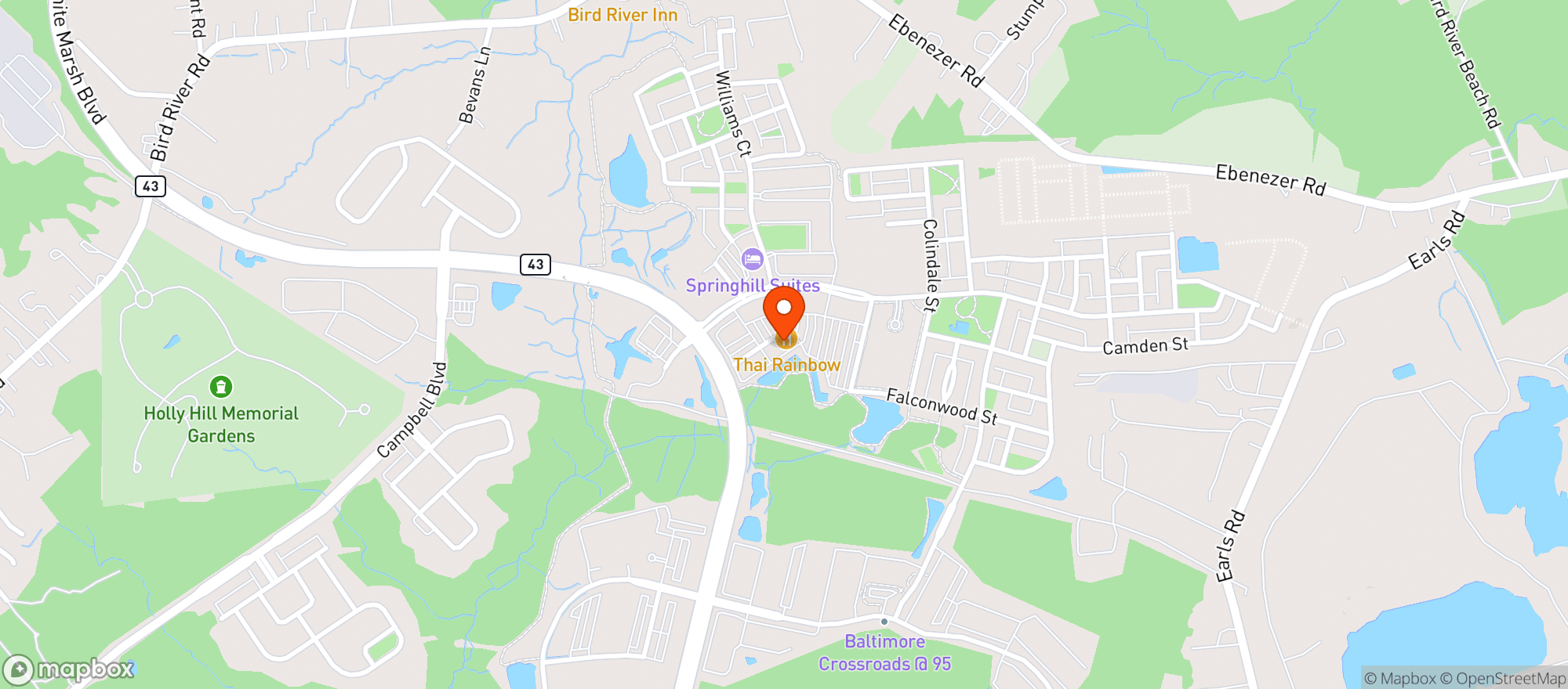 Map showing Potomac Pizza