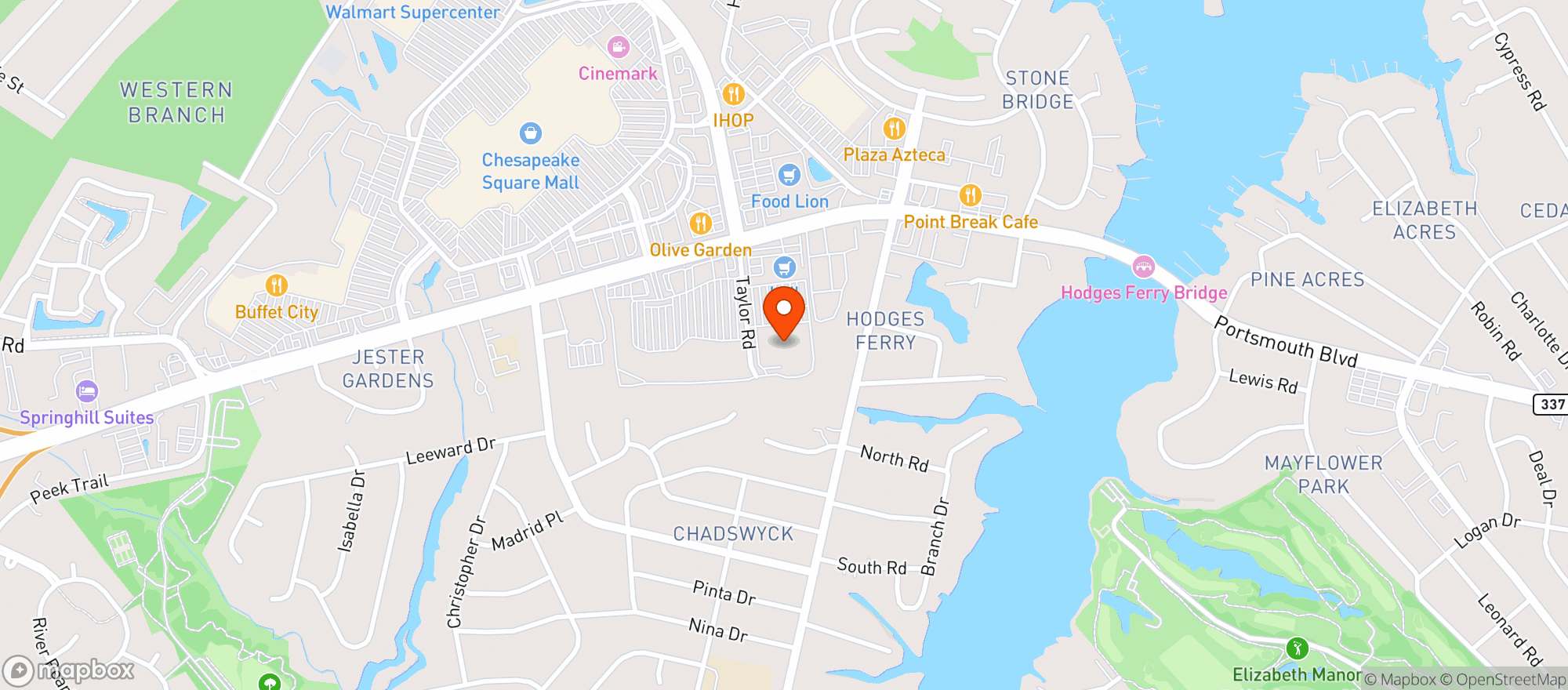 Map showing Bjs Wholesale Club #070