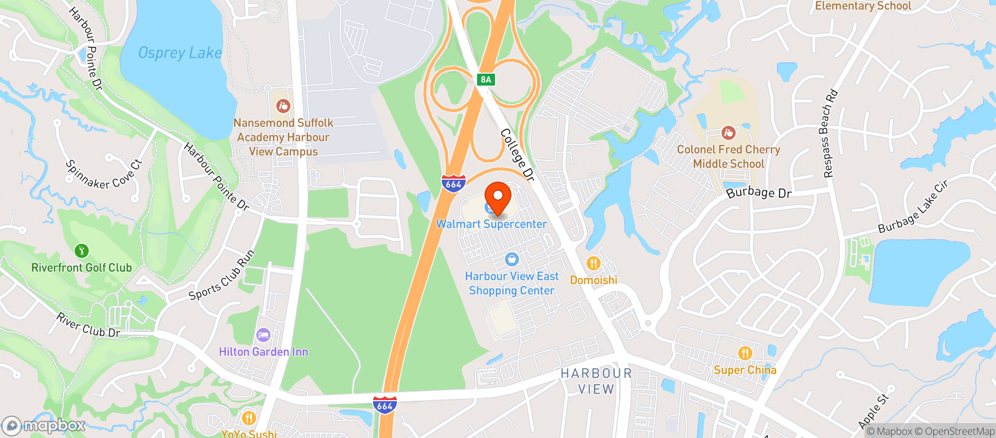 Map showing Walmart Supercenter
