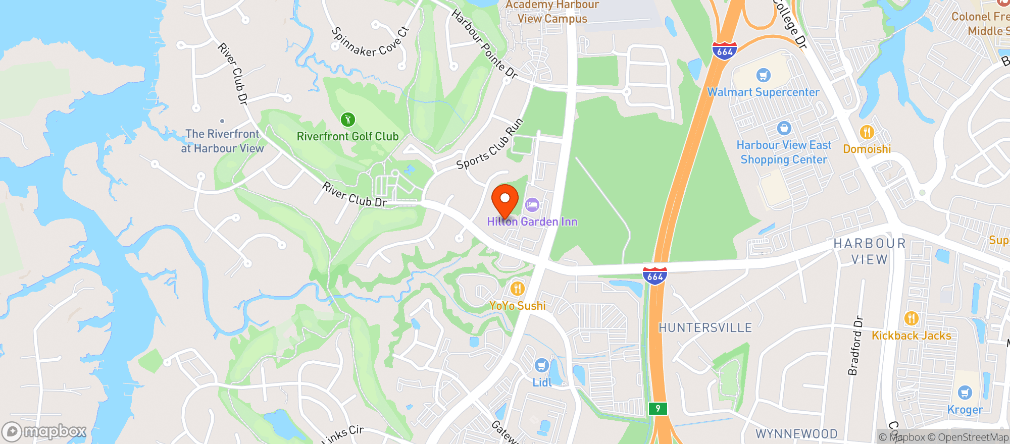 Map showing Decent People Tap Room