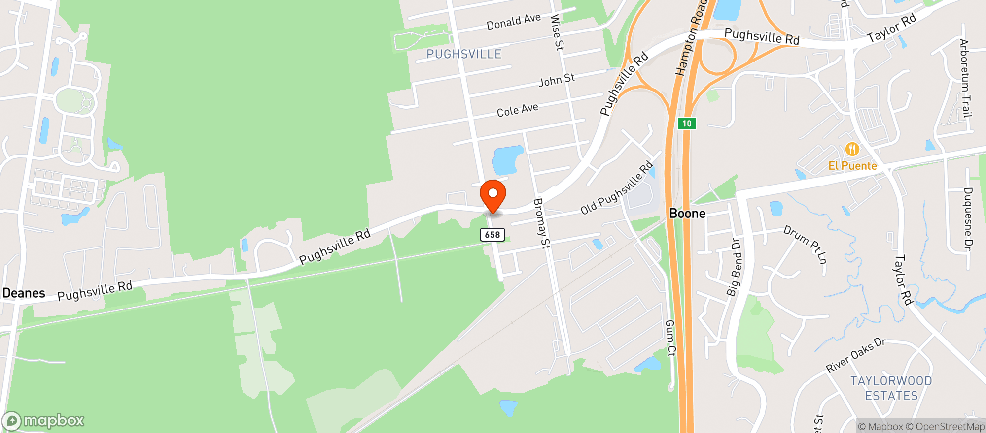 Map showing Vfw Post 9382