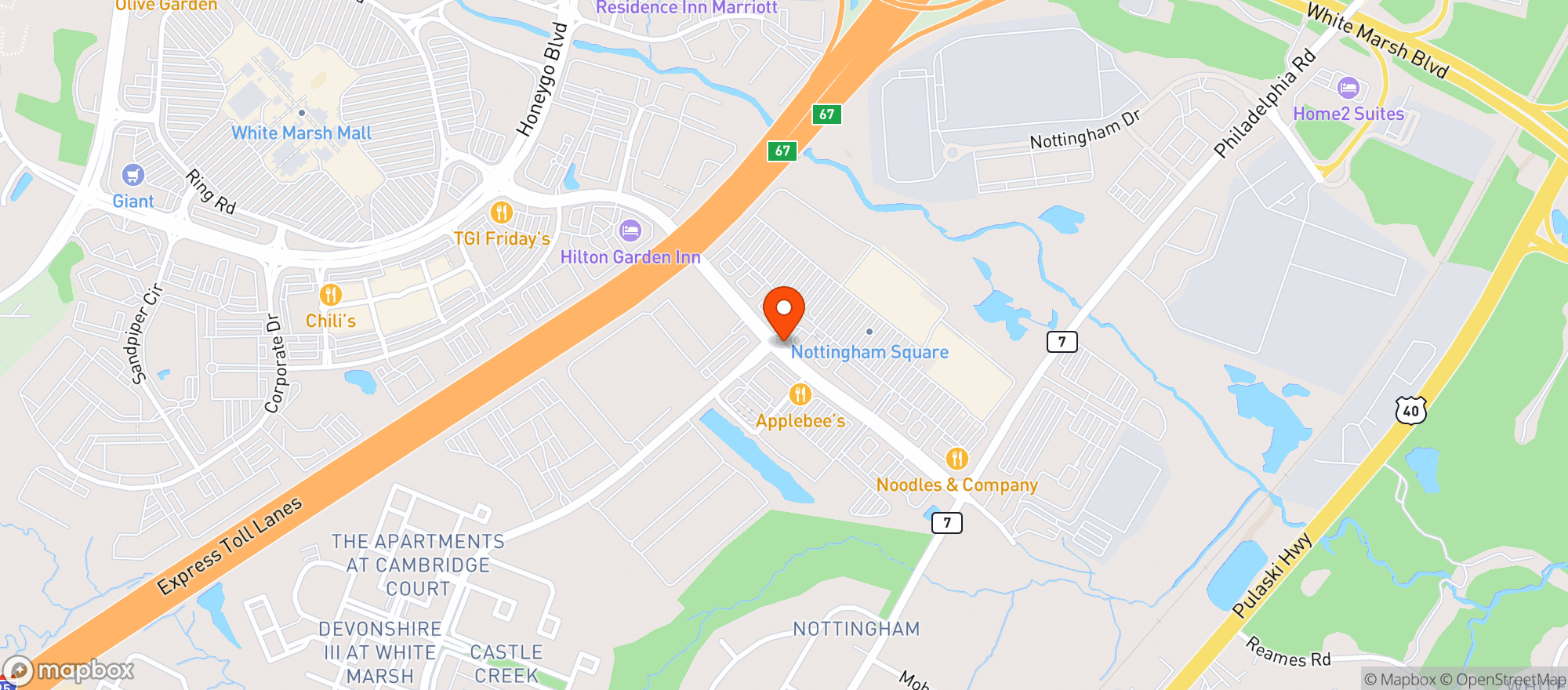 Map showing Target